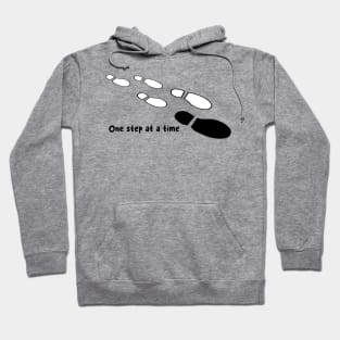 "One Step at a Time" Shoe Footprint Hoodie